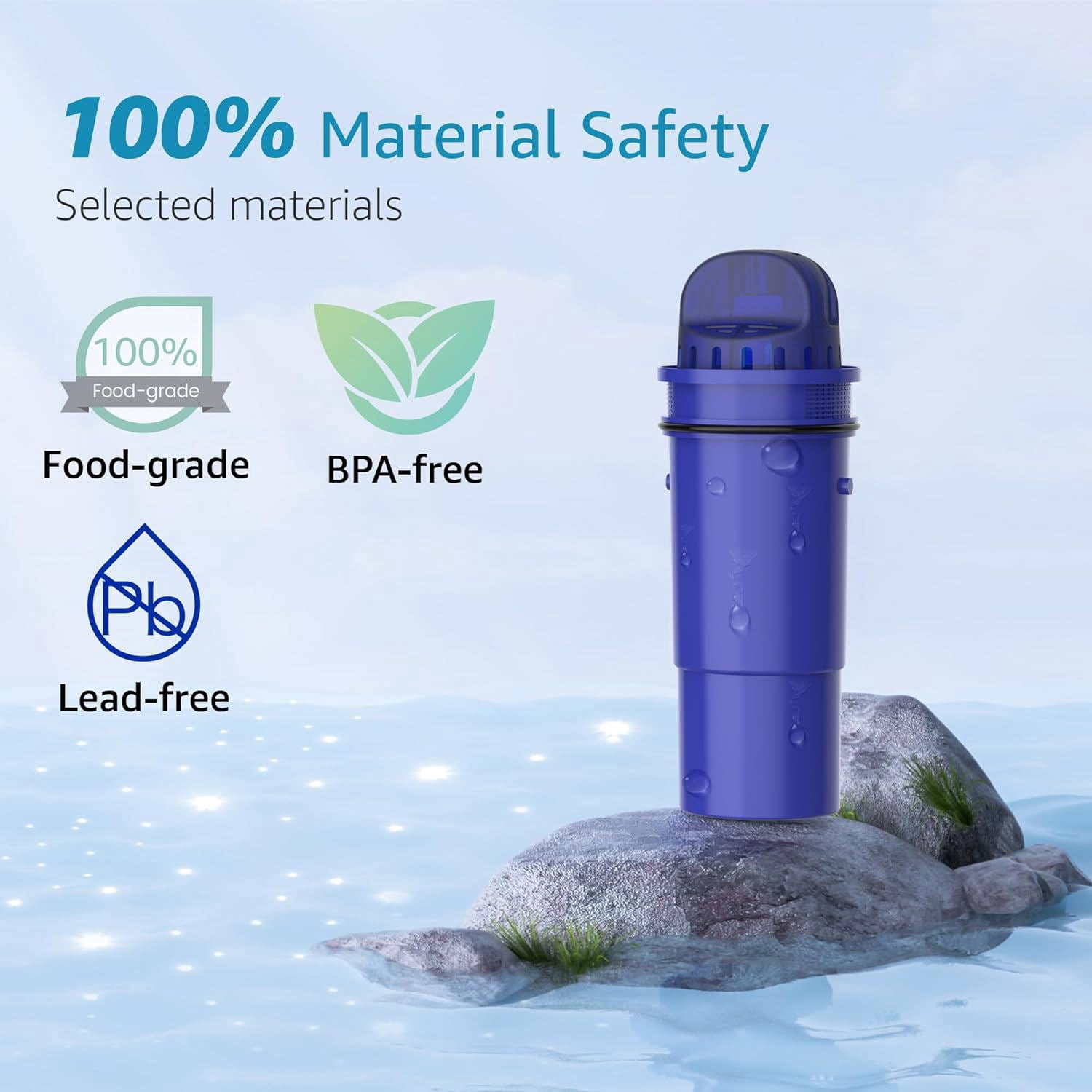 Aqua Crest CF10A Water Filter Replacement for Pur Pitcher Systems (3 Pack) hve1e