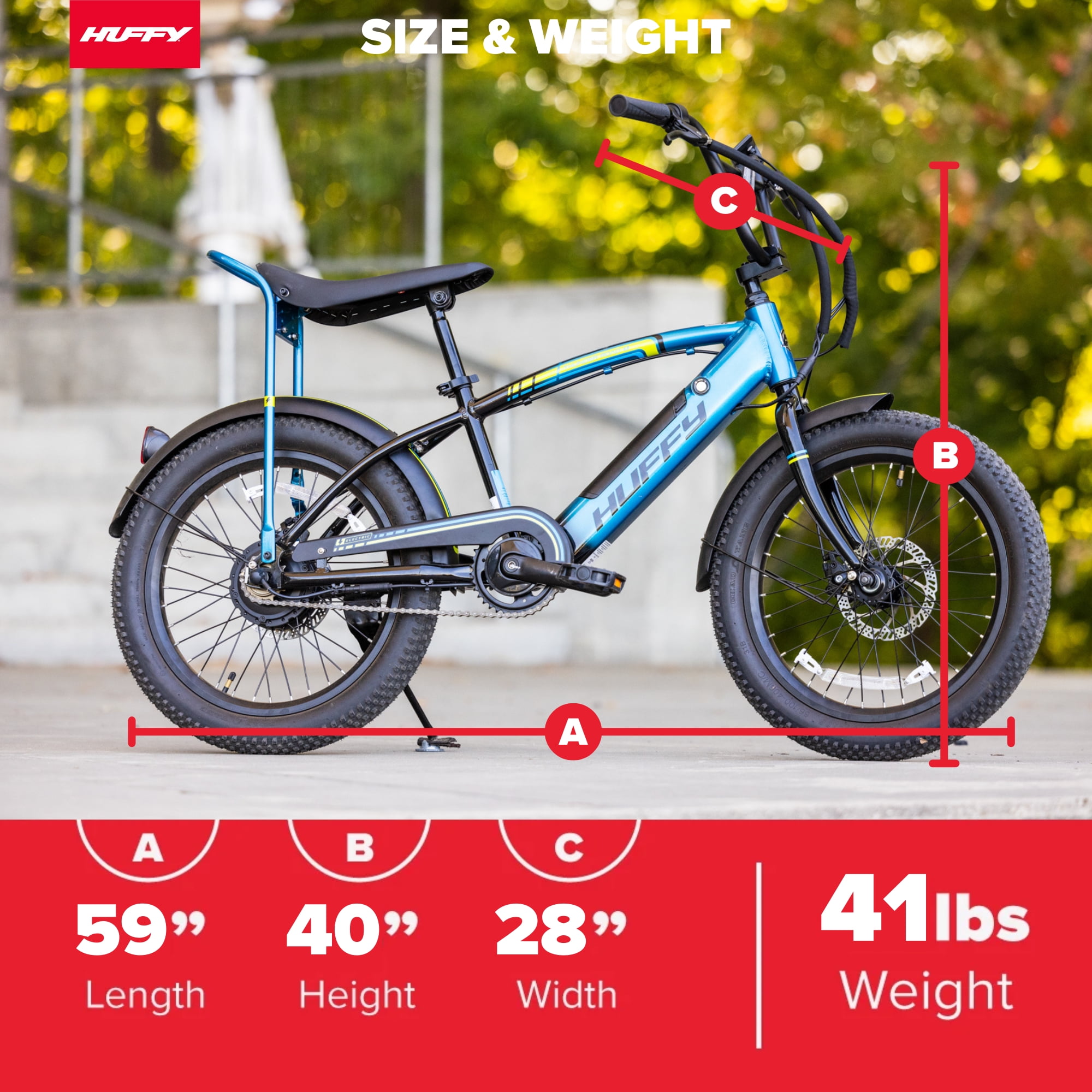 Huffy eThunder Road Electric Bike (Teal, 20 in) kst95