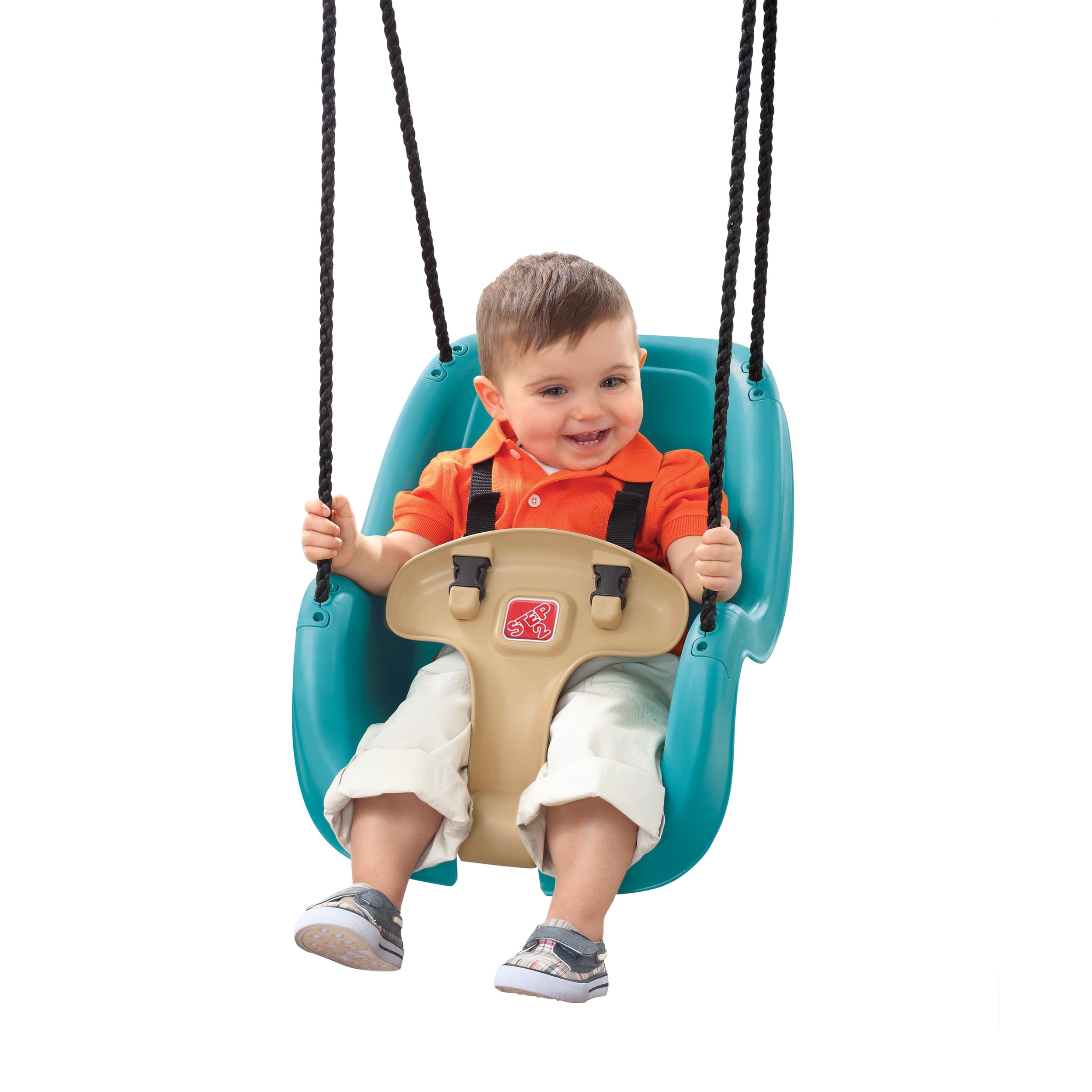 Step2 Toddler Baby Swing Set Accessory with T-Bar and Weather-Resistant Ropes (Teal, 50 lb Capacity) wnziv