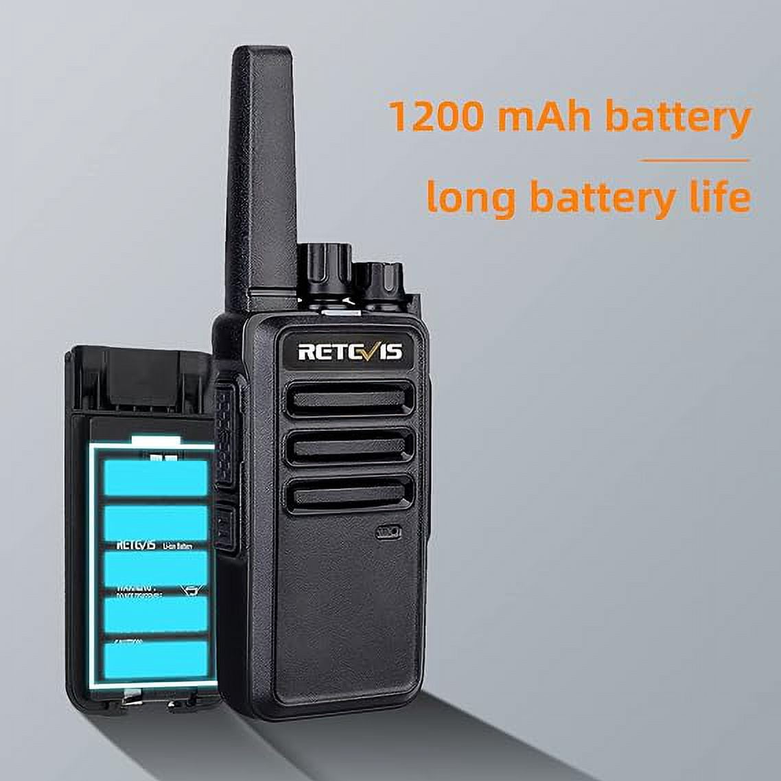 Retekess RT68 Two-Way Radios Long Range Walkie Talkies with Earpiece and Charging Base (10 Pack) vo4vc