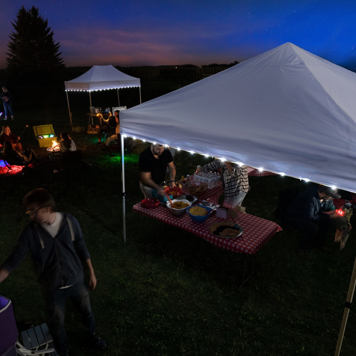 Brightz CanopyBrightz LED Tent String Lights for Outdoor Events (White, 40 ft) x7oj3 - Image 4