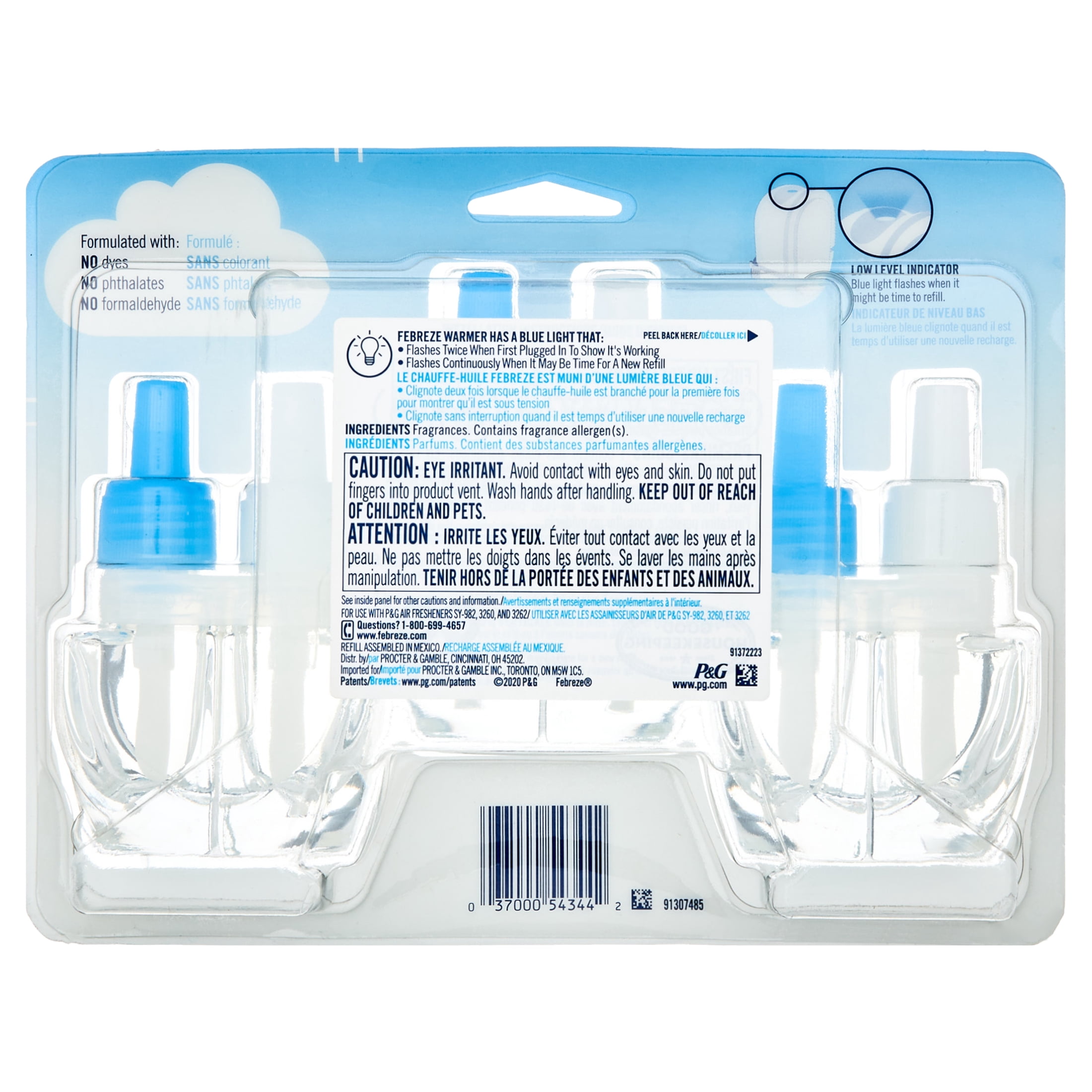 Febreze Odor-Eliminating Plug Air Freshener Refills, Linen & Sky (3 Ct) u8rzf