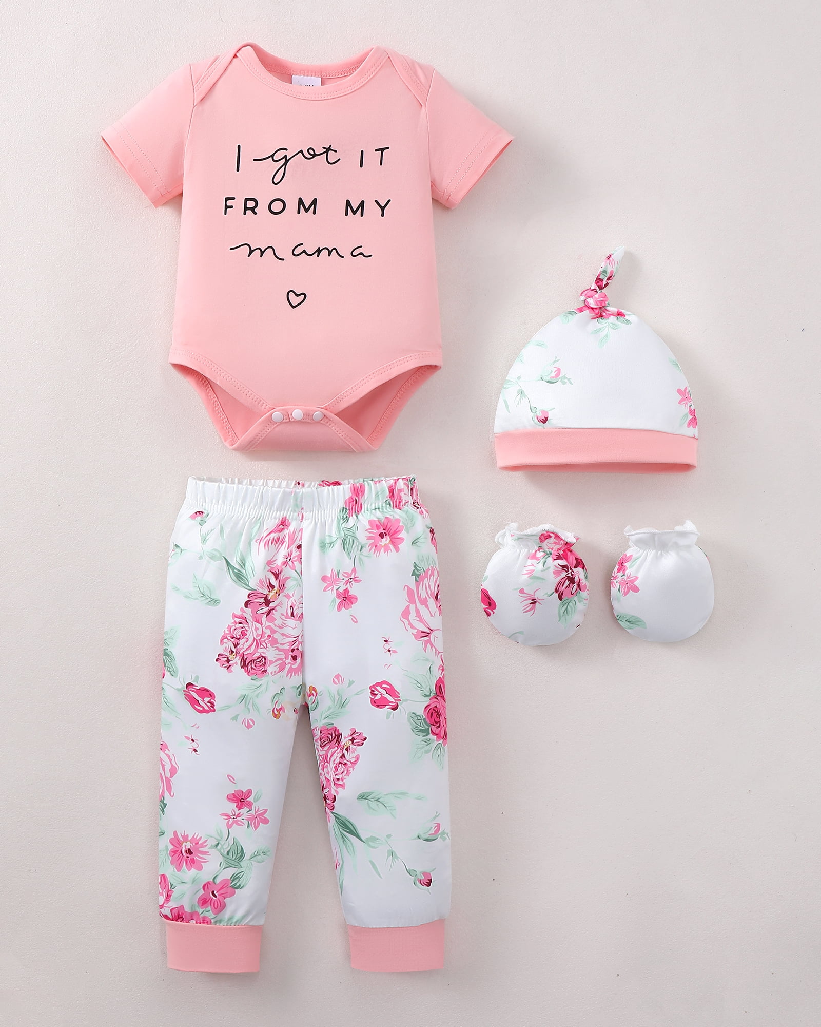 Kimi Bear Newborn Baby Girls Layette Set (Pink, 0-3 Months) qo7ua