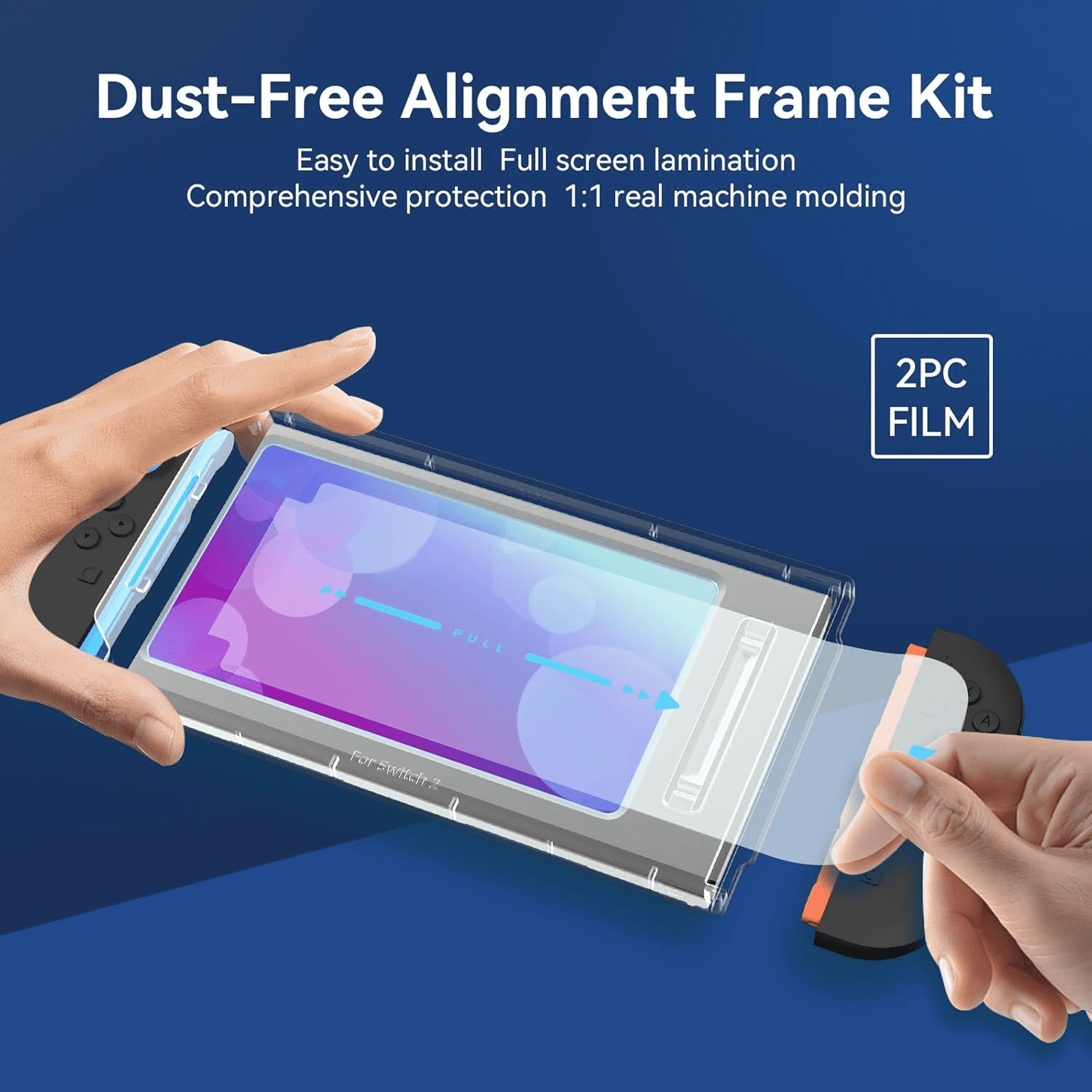 GeekShare Tempered Glass Screen Protector for Switch 2, Scratch-Resistant HD Clarity (Clear, 2 Pack) x2t4r