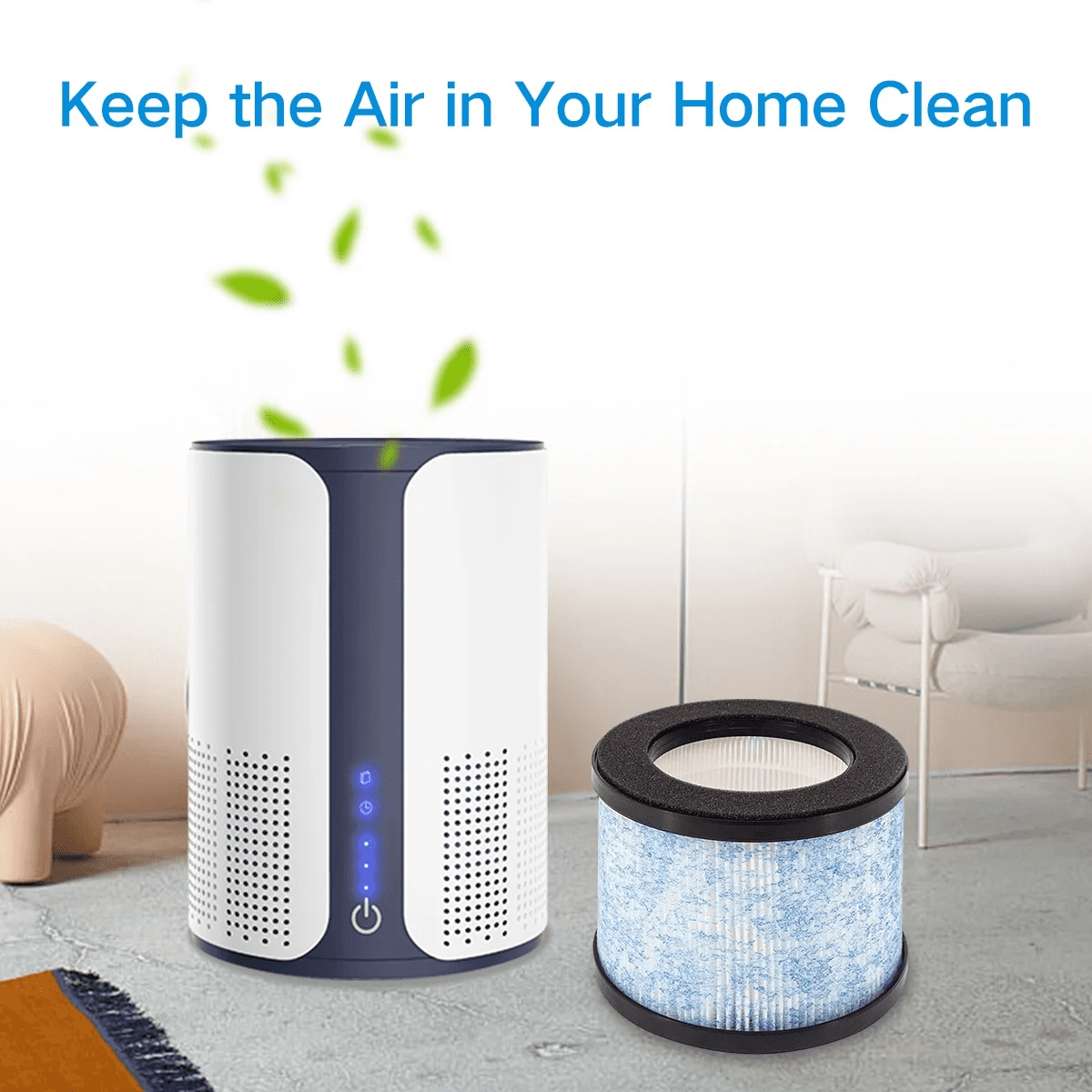 Home Times C102 Air Purifier Replacement Filter (H13 True HEPA, Compatible with Miko Ibuki and Ibuki+, 2 Pack, 6.9 in x 6.9 in x 5.2 in) 8xw8r
