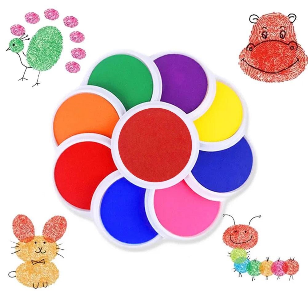 PULMCheerger Washable Finger Ink Pad for Kids DIY Crafts (Red, 3 in x 3 in) jf46y