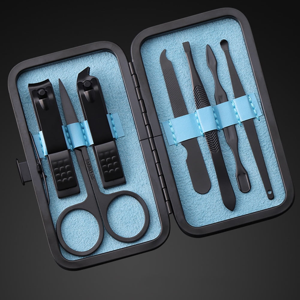 CNV Manicure Pedicure Grooming Set Professional Stainless Steel Hygiene Tools (7-Piece Set) 55qcr