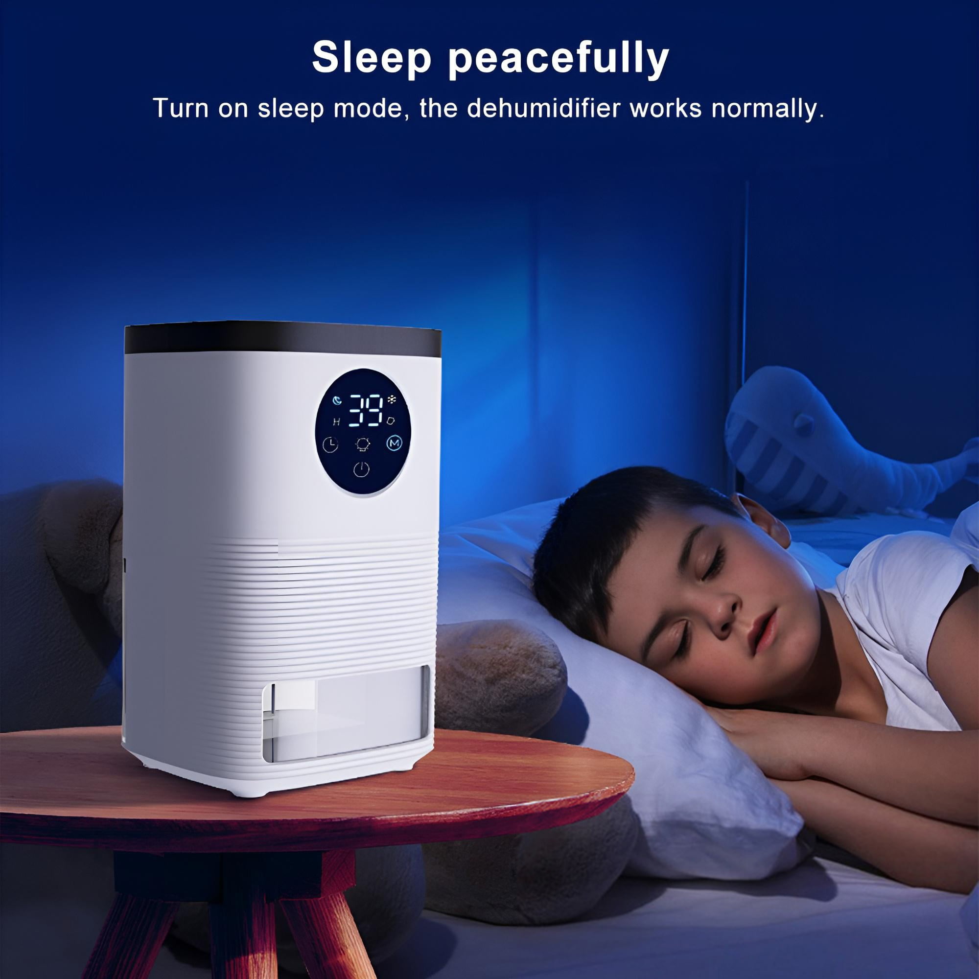 INSMART Smart Dehumidifier for Home, Ultra-Quiet Sleep Mode with Touchscreen Control (White, 50 fl oz) szyvi
