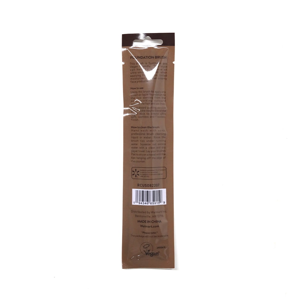 Walmart Foundation Makeup Brush for Smooth Even Complexion (Gold, 1 Count) sgzoj