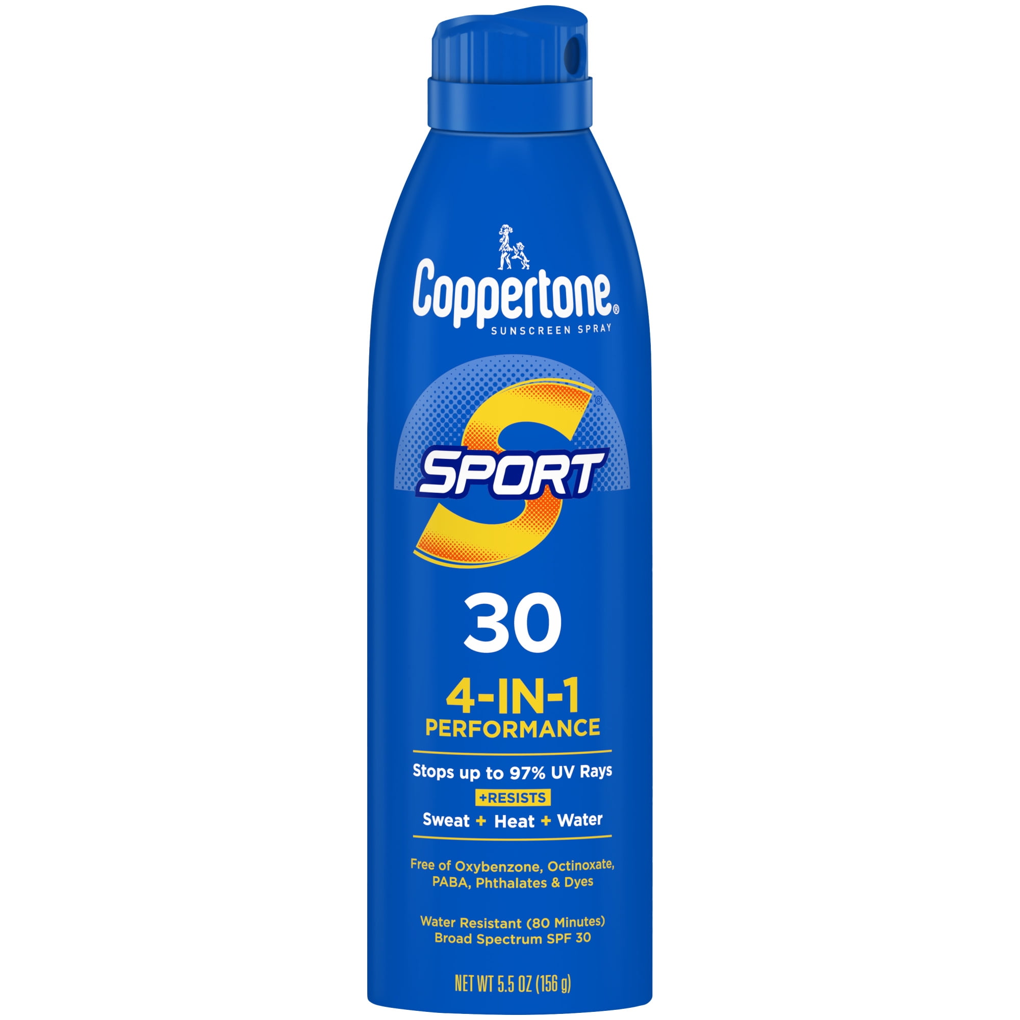 Coppertone Sport Sunscreen Spray SPF 30 Broad Spectrum High-Performance Protection (3 Pack, 5.5 oz) m987v