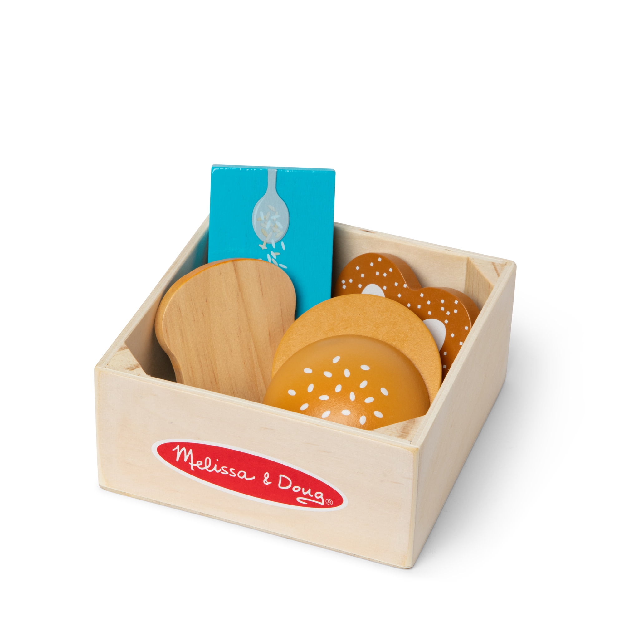 Melissa & Doug Wooden Food Groups Play Food Set (Grains, 4 Pieces) 9w1a0