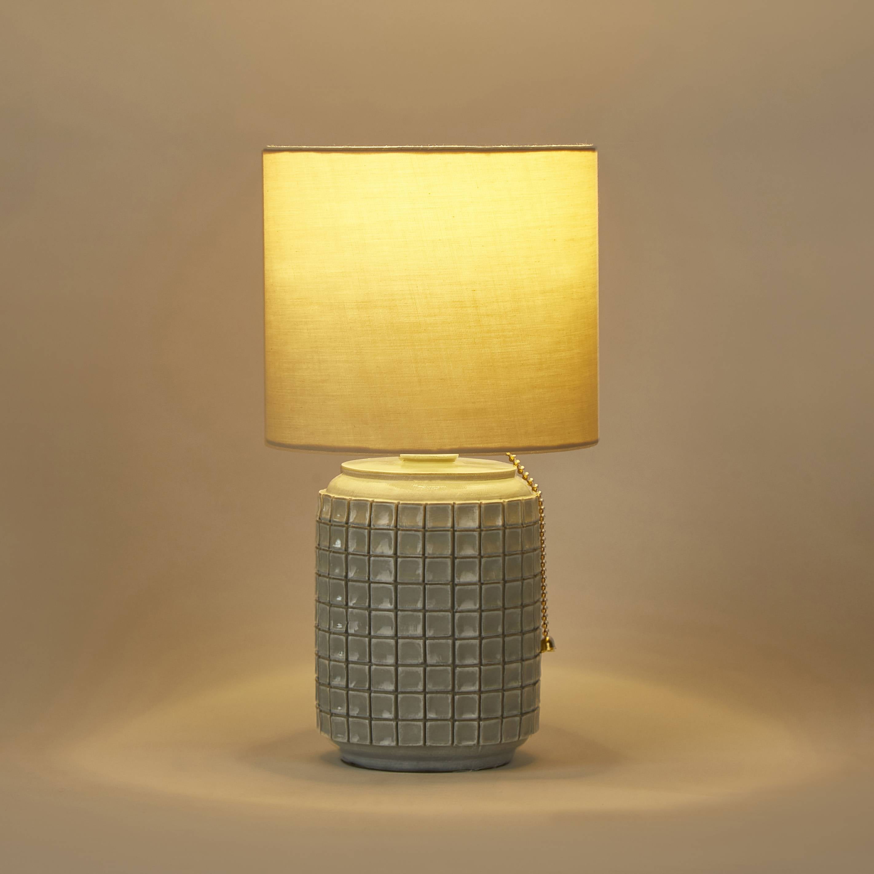 Urban Shop Mosaic Ceramic Table Lamp (White, 12 in) ugpoo