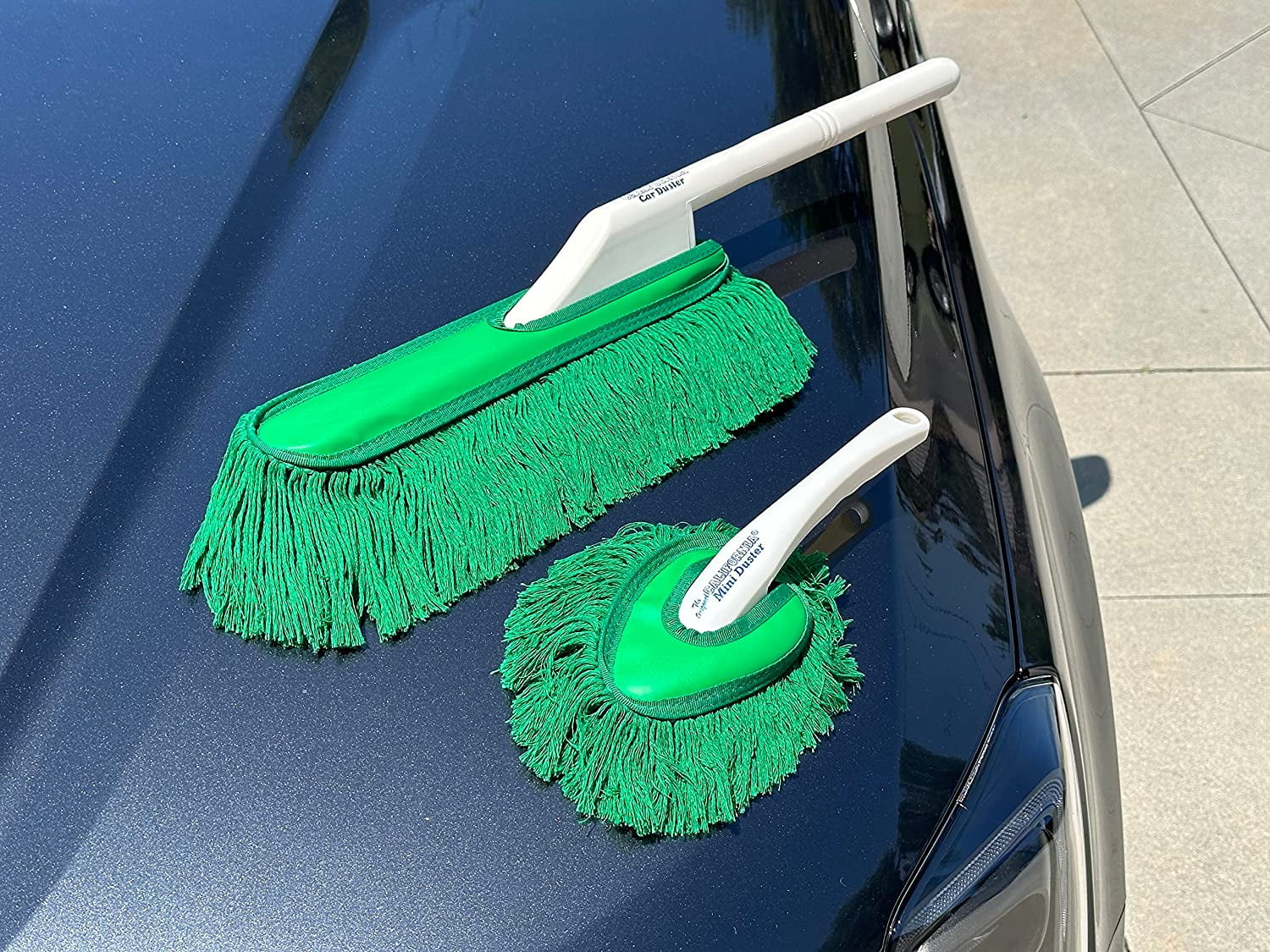 California Car Duster Detailing Combo Set with Plastic Handle (Green, 2-Piece) 5dqd9