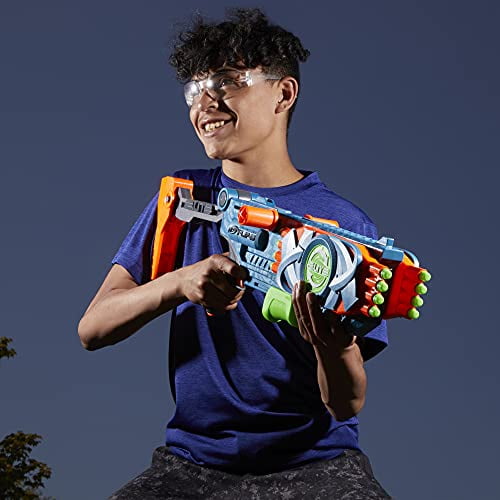 Nerf Elite 2.0 Flipshots Flip-16 Blaster with 16-Dart Capacity and Rotating Barrels (16 Darts) dfpkc