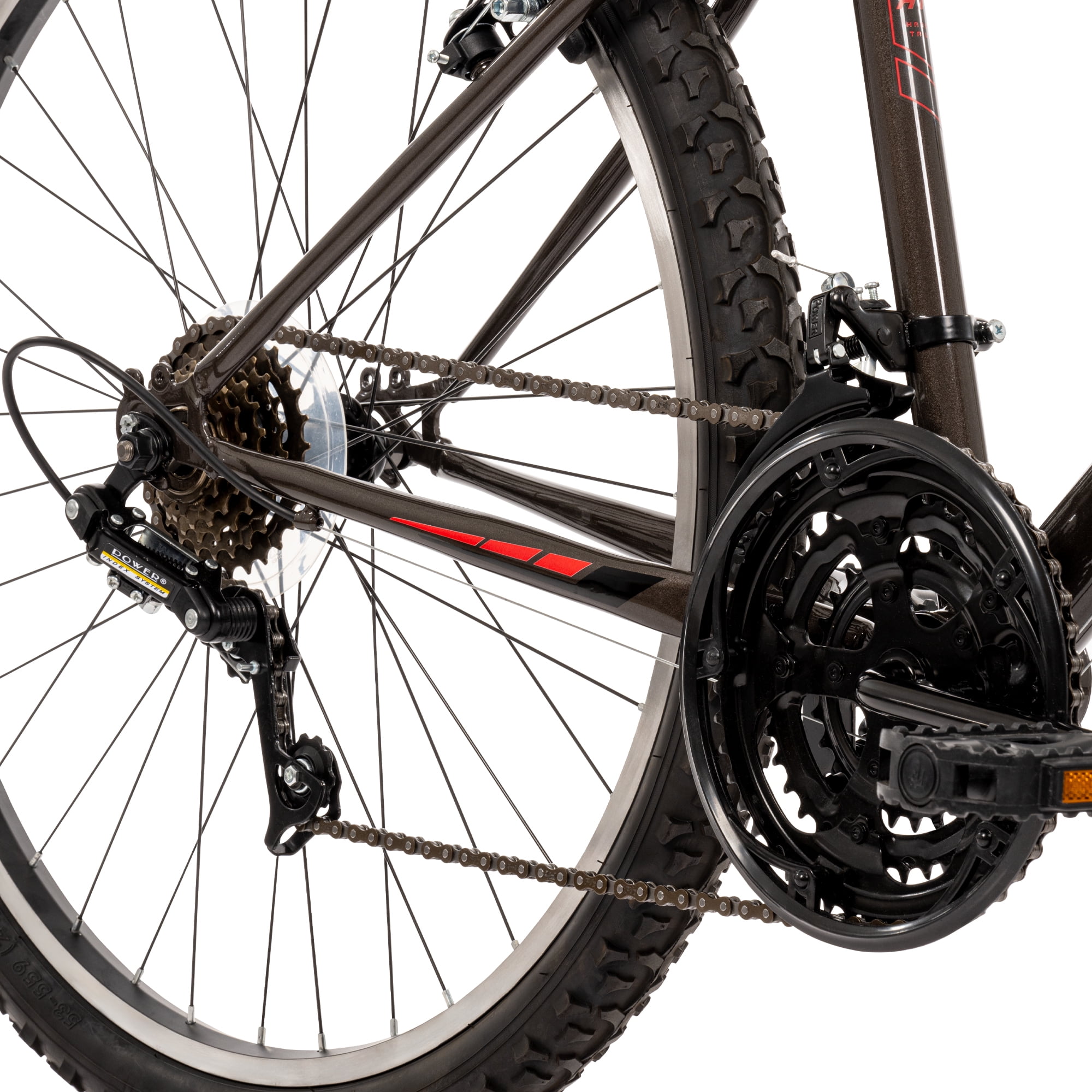Huffy North Peak Mountain Bike, 15-Speed All-Terrain Bicycle (Charcoal Gray, 26 in) 0okqf