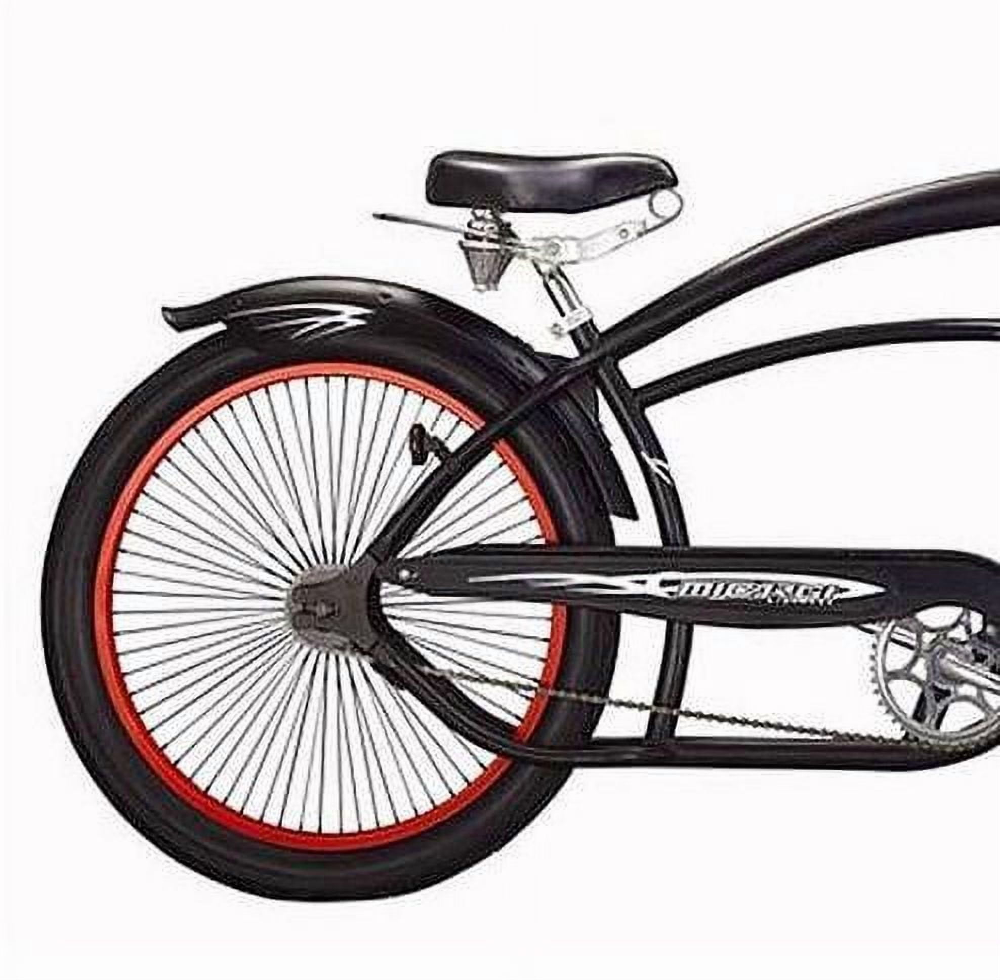 Wonder Wheels 24 in Chopper Bicycle with Oversized Frame and Coaster Brake (Matte Black, 24 in) 3120i