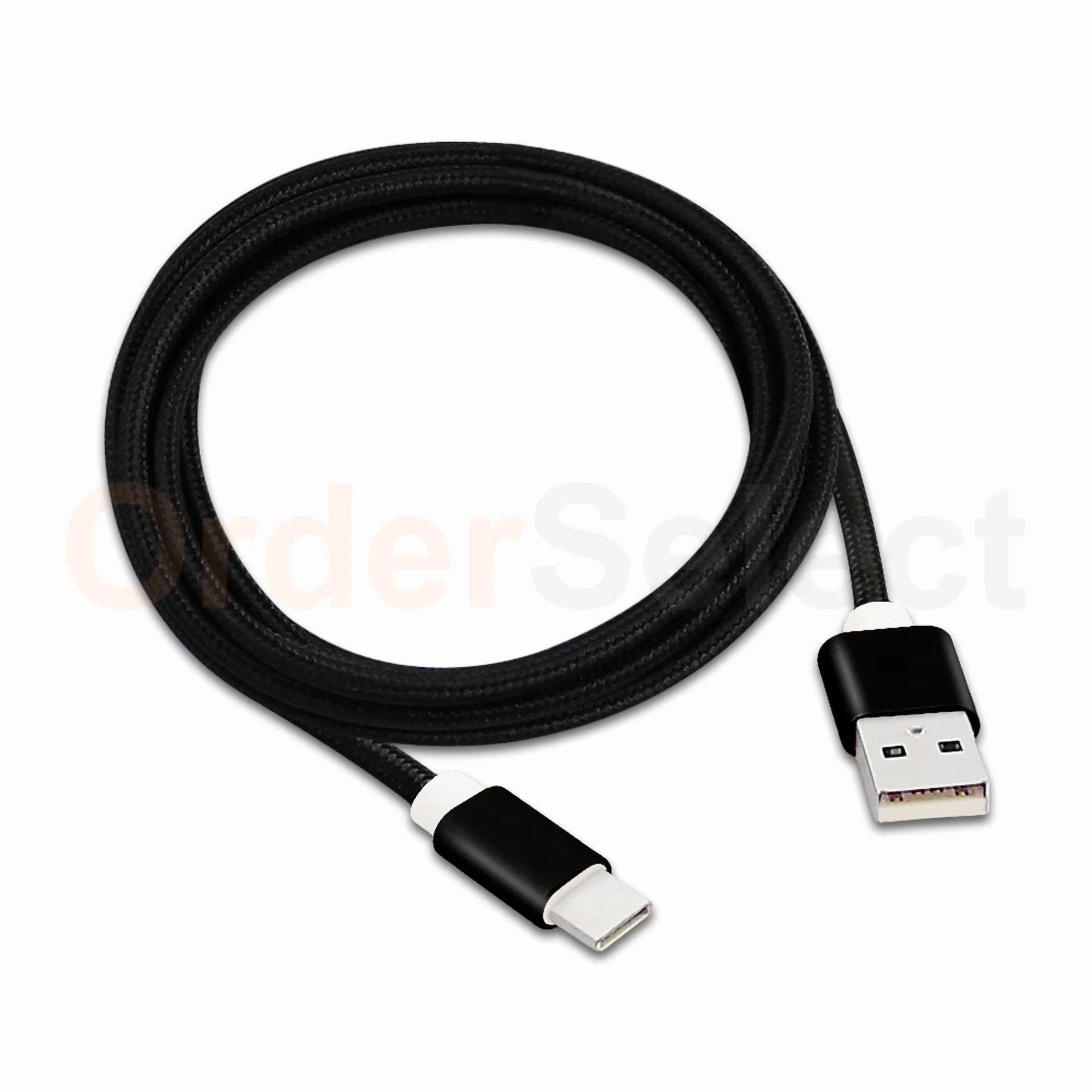 Knack USB-C Braided Charging Cable for Motorola Moto Z Play Droid (2-Pack, 6 ft) lucro