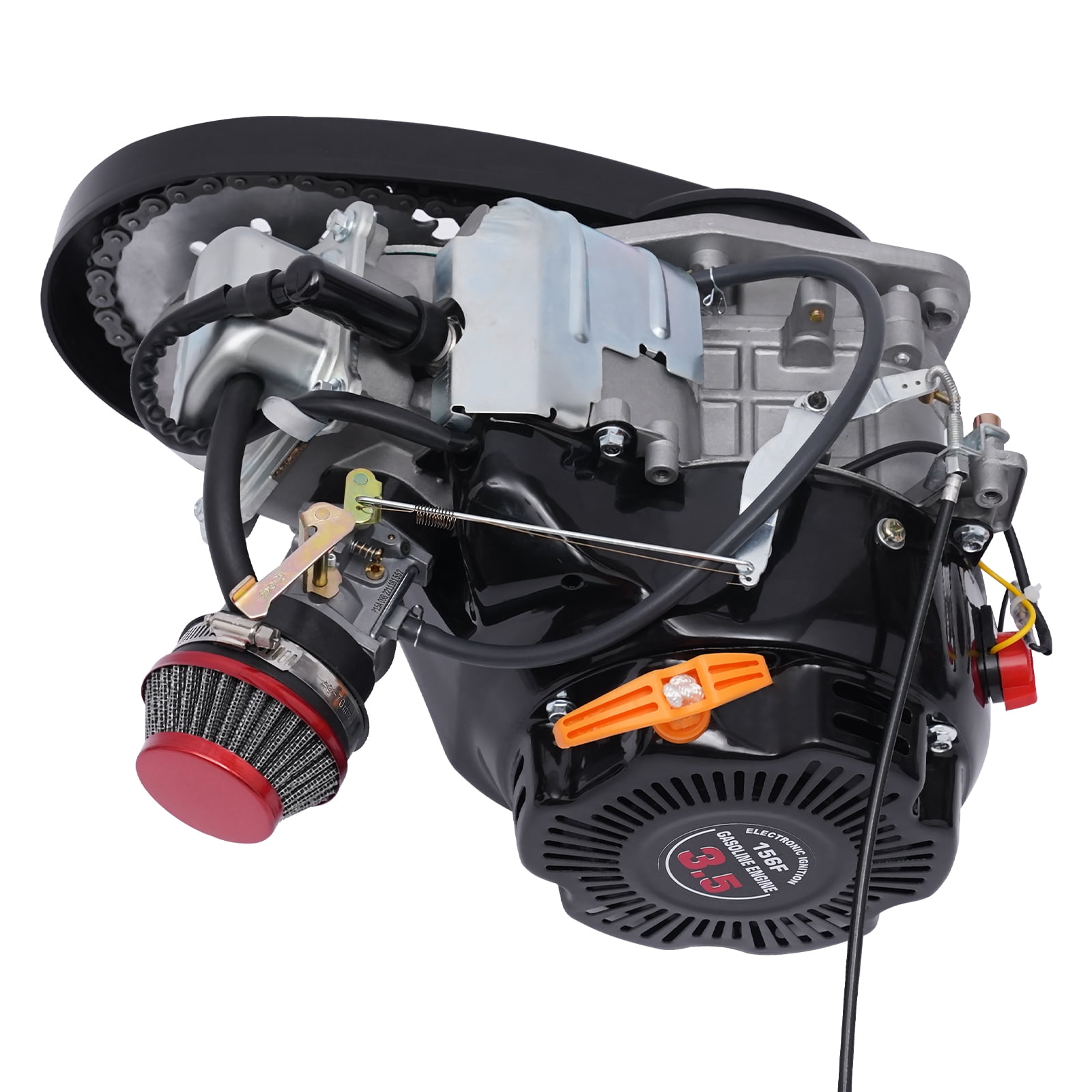 Aiqidi 100cc 4-Stroke Bicycle Engine Conversion Kit Gas Motorized Bike Motor (Silver, 44 lb) tddoa