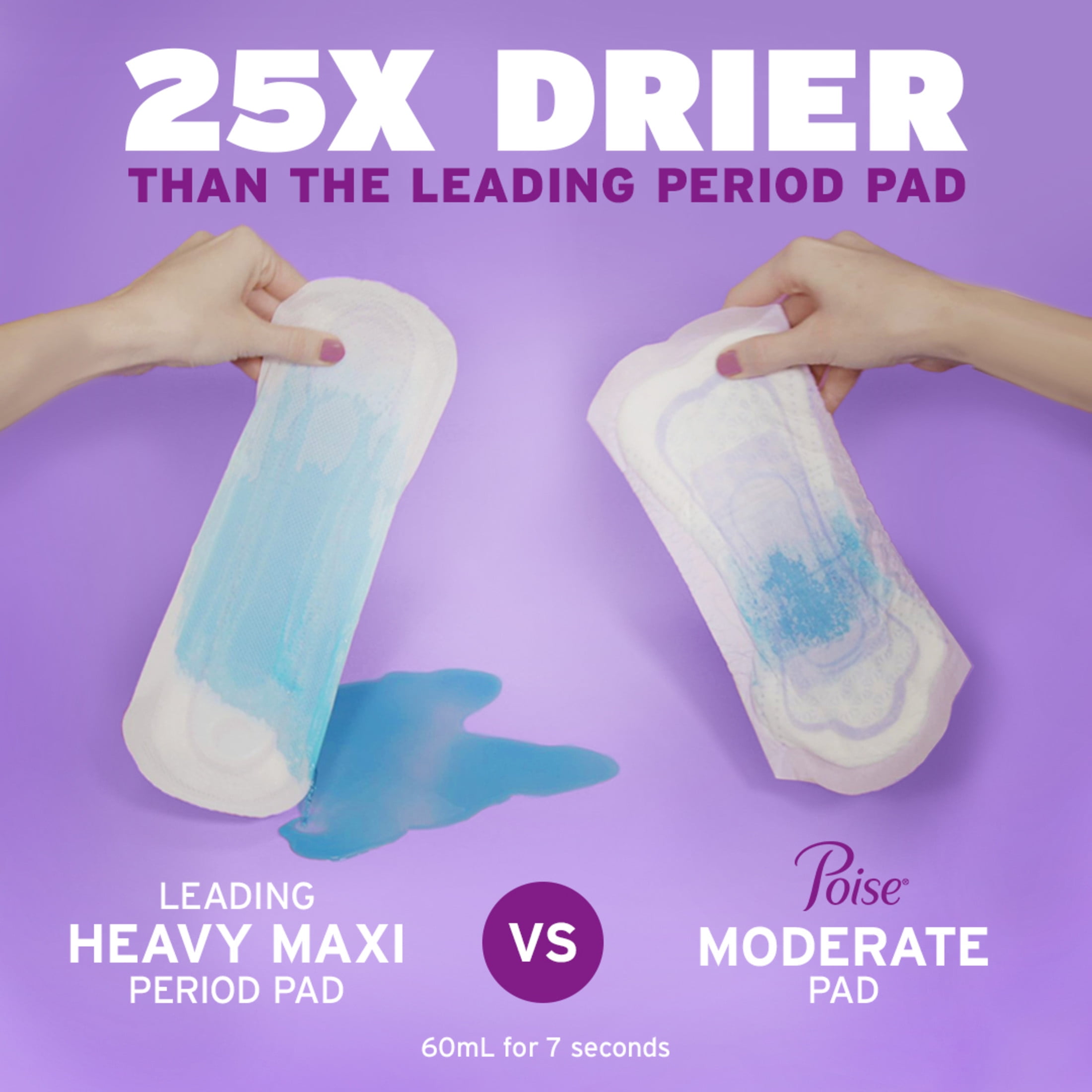 Poise Incontinence Pads for Women, Moderate Absorbency, Regular Length (66 Count) cwin9
