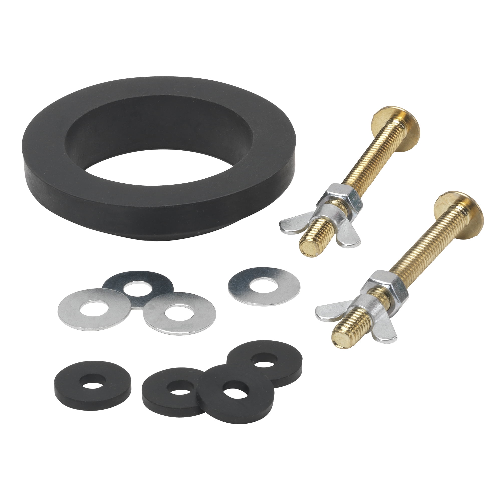 PlumbCraft Toilet Tank to Bowl Gasket Repair Kit (Universal Fit, 1 Set) fgujr