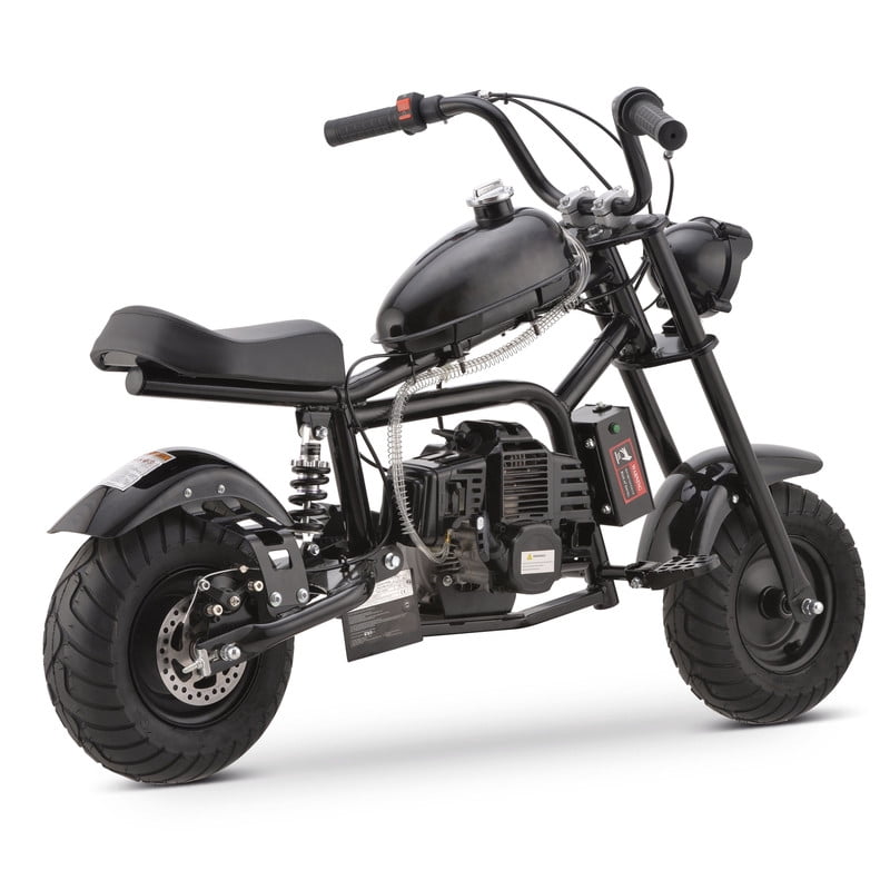 QEASET 49cc 2-Stroke Gas Powered Mini Dirt Bike, Off-Road Trail Bike with Headlight (Black, 49.21 in x 26.18 in x 29.53 in) x6w9p
