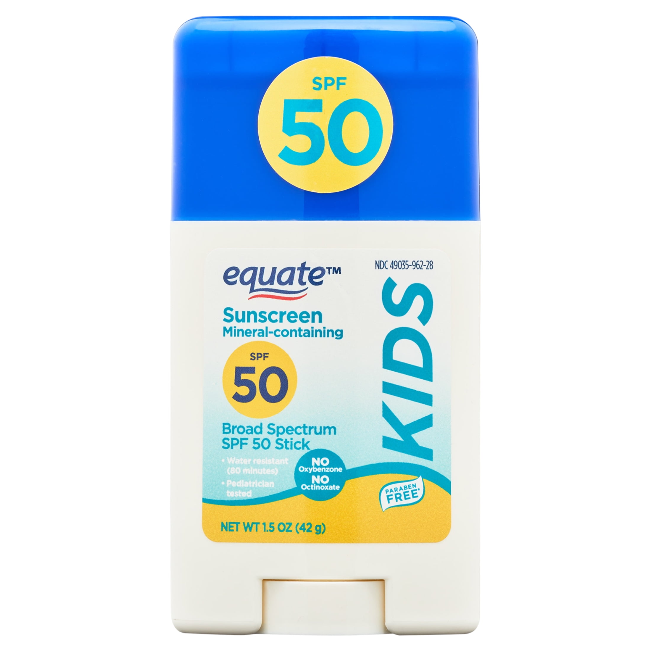 Equate Kids Broad Spectrum Sunscreen Stick, Mineral Actives SPF 50 (1.5 oz) aw62j