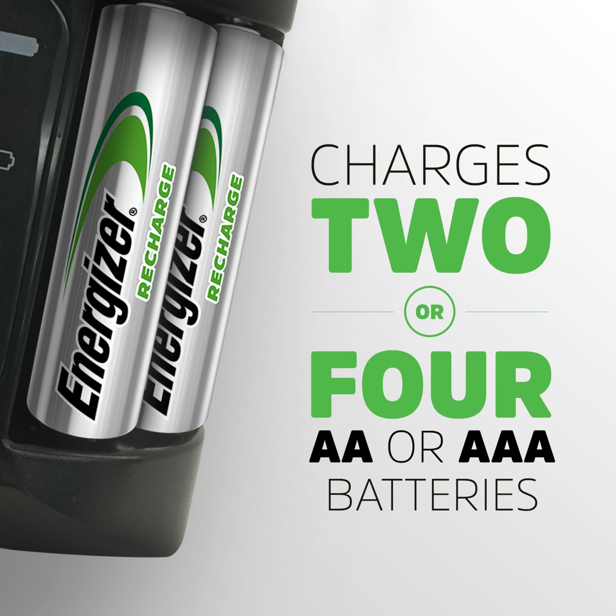 Energizer Recharge Pro Battery Charger for AA and AAA NiMH Batteries (4 AA Batteries Included) ojavs