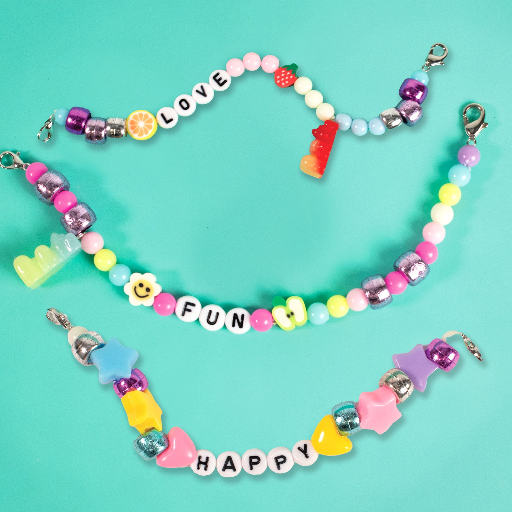 Hello Hobby DIY Jewelry Making Kit with Decorative Beads and Elastic Cording (Multi-Color, 2 Pack) mu3ik