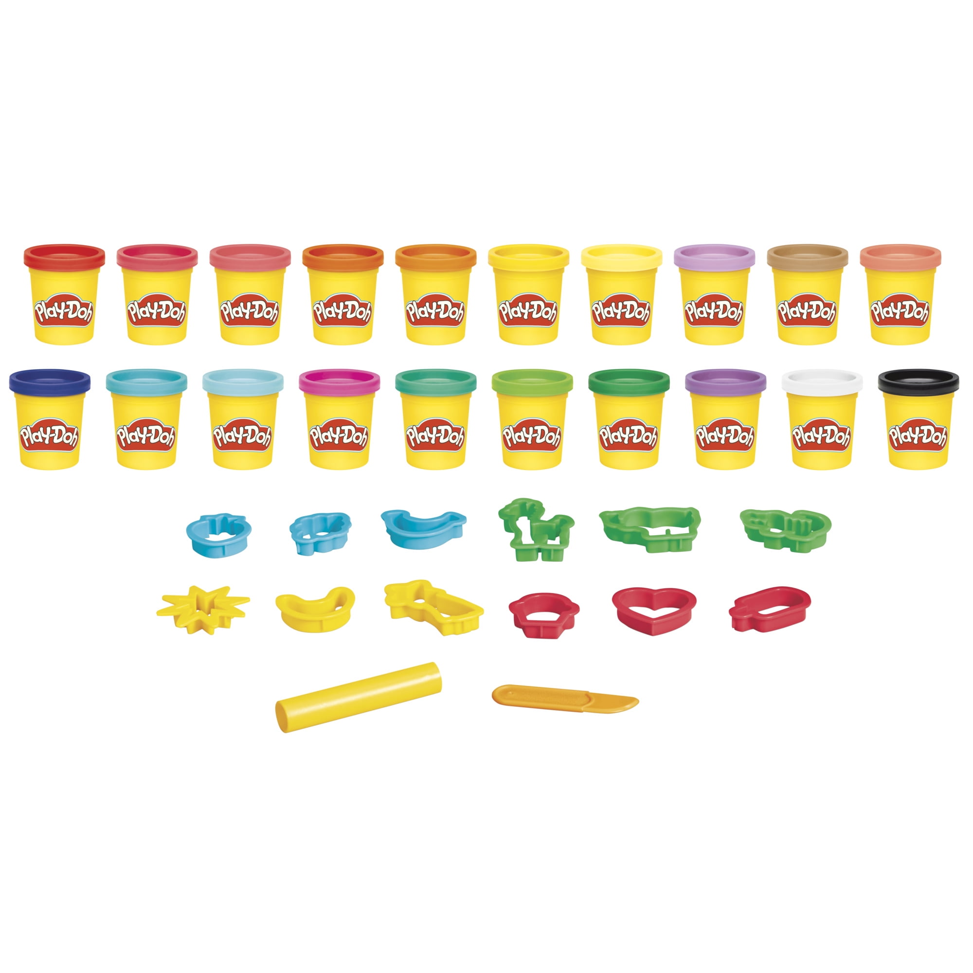 Play-Doh Bucket of Fun Modeling Compound Set with 14 Tools and Cutters (20 Colors, 40 oz) 0nzxz