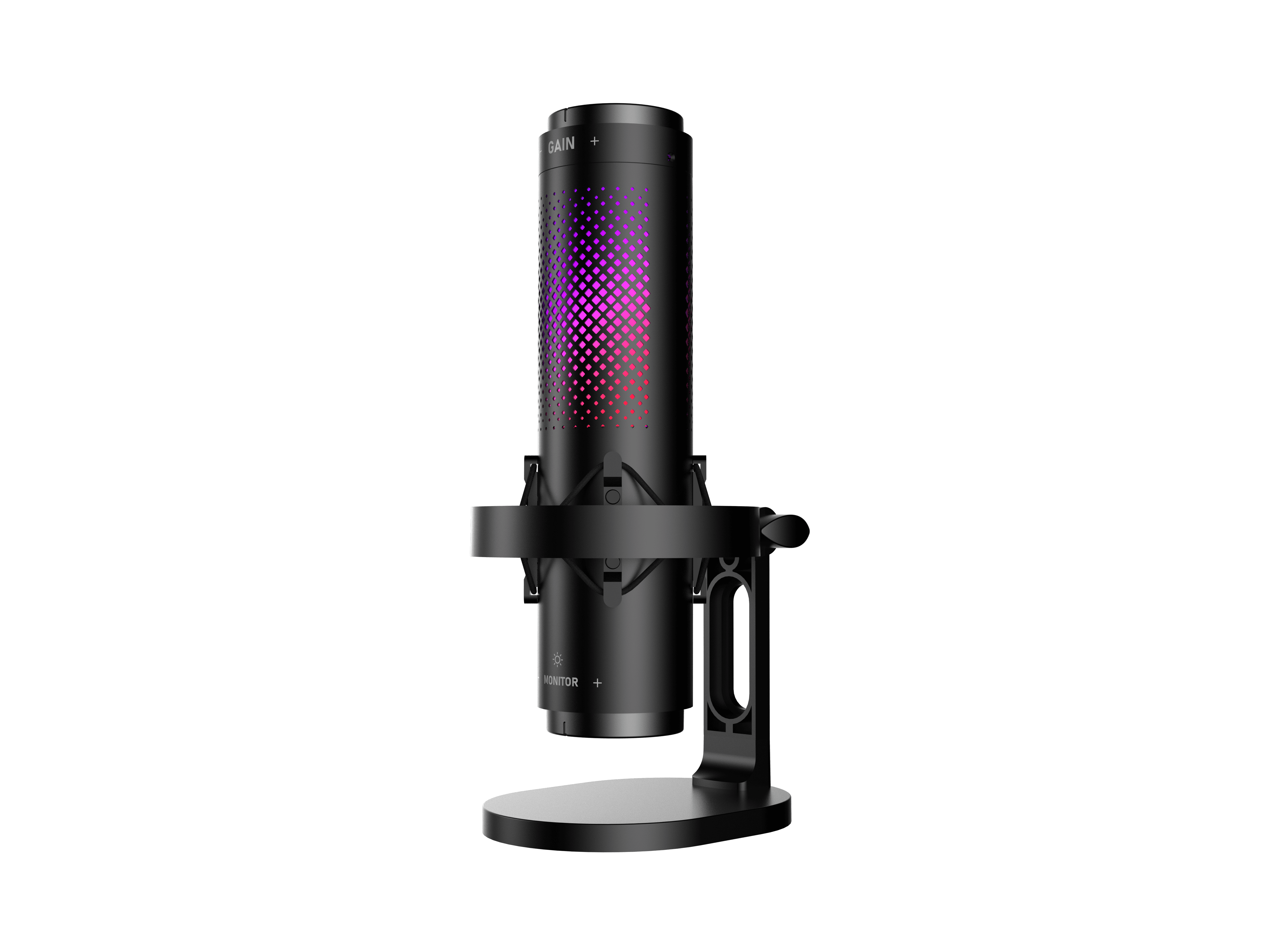 onn USB Tri-Pattern Gaming Microphone with Adjustable Volume and Mute Controls (Black) lhoe9