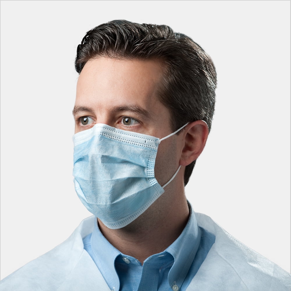 Tronex 3-Ply Disposable Face Masks with Earloops (Blue, 50 Count) 44xg4