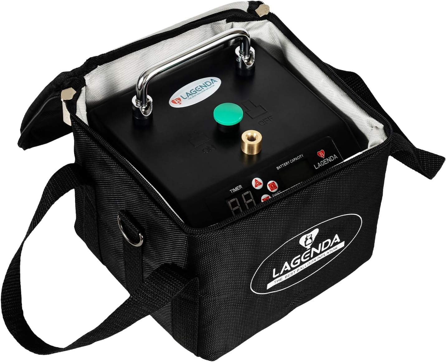 Lagenda B231 Electric Balloon Inflator Pump with Digital Timer for Party Decoration (Black, 1 Unit) 94khm
