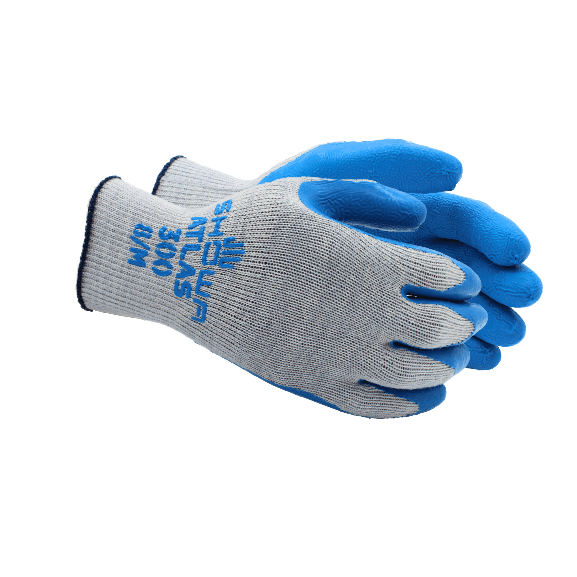 Showa Atlas Fit General Purpose Gloves, Durable Rubber Coated Work Gloves (Blue/Gray, Large, 2 Pair) rz2ei